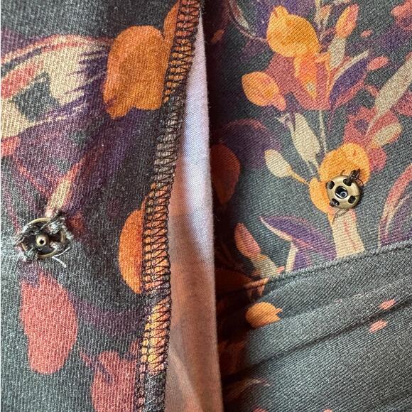 Garnet Hill Tencel Blend Stretchy Floral Surplice Top Wrap Style Dress size M - Picture 10 of 14